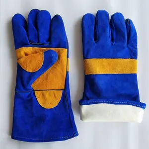 Yulan LC512 Heat Fire Resistant Palm Reinforcements Leather Forge MIG Welding Gloves