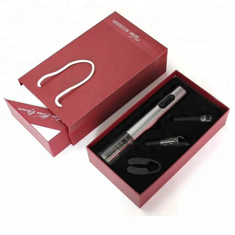 Electric christmas gift 2019 sunway wine accessories electronic corkscrew wine bottle opener gift set