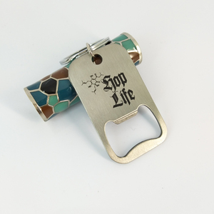 De metal de encargo etiqueta de perro botella destapador key chain - Product Image 5