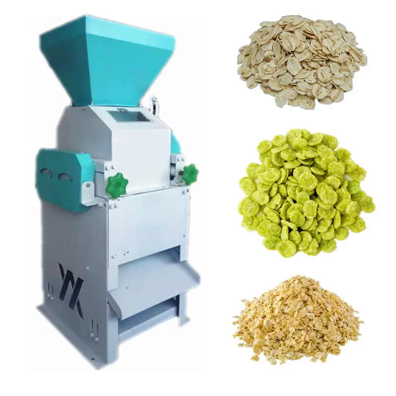 Commercial rice wheat beans oats flakes flattening making machinery machine to make corn flake
