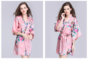 ชุดนอนผ้าไหมระบายอากาศลำลองผู้หญิง - Product Image 2