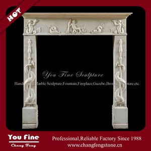 indoor utilisé en marbre <span class=keywords><strong>cheminée</strong></span> décorative manteaux de <span class=keywords><strong>cheminée</strong></span> en pierre blanche pour la vente - Product Image 1