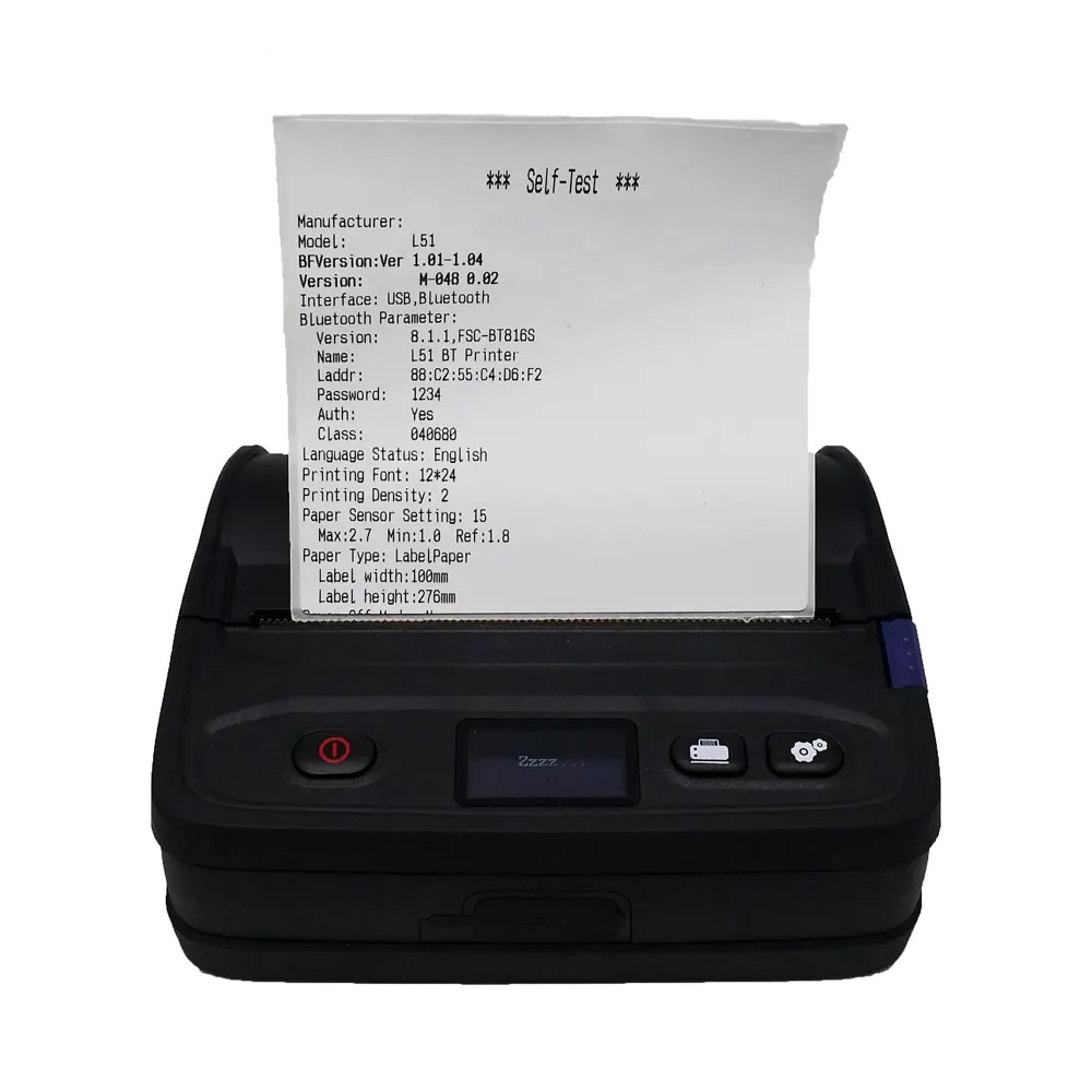 4 Inch Label Invoice Printing portable thermal printer line mini printer