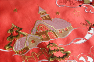 Poliéster rojo Navidad Santa <span class=keywords><strong>clau</strong></span> Mesa bordada paño - Product Image 5