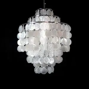 Factory directly sales custom made shell crafts from capiz for chandelier