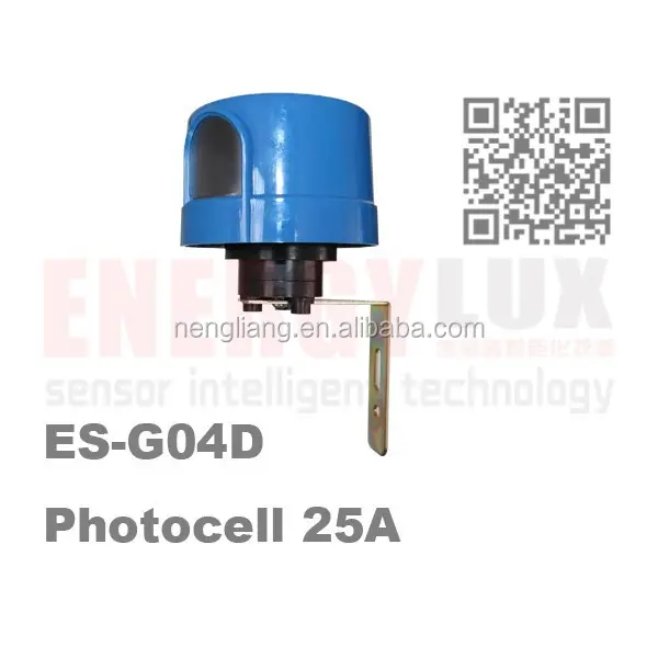 ES-G04D IP54 25A جهاز استشعار الخلايا الضوئية مع حامل معدني ضوء استشعار ضوئية