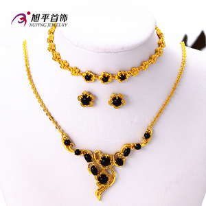 Xuping China 24K color oro esmeraldas colorados estilo innovativo set de joyas para mujeres - Product Image 4
