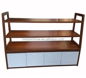 Wooden snack and bread display racks for bakery display counter design