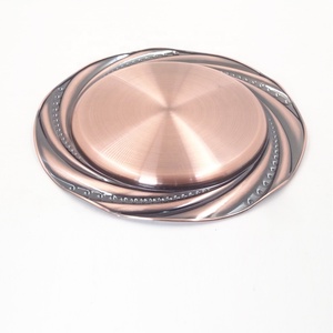 Assiettes de présentation en acier inoxydable or rose pour mariage, vente en gros à prix abordable - Product Image 6