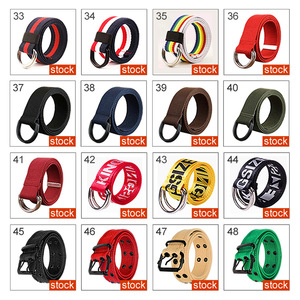 Cinturón Tejido Personalizado para <span class=keywords><strong>Hombre</strong></span> con Hebilla Doble en Forma de D, con Rayas o Liso - Product Image 6