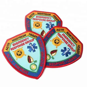 Wholesale Iron on Design Custom 3D Name Logo Bulk Digitizing Services Embroidery Patches for Uniform
