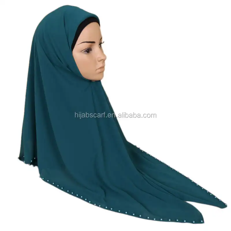 Best selling cor sólida lenço quadrado cercadura bolha chiffon lenços hijab