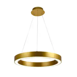 Schmiedeeisen ring-kreisförmige runde moderne acryl anhänger lampe 3 ringe led kronleuchter