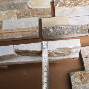 Nhà Máy Cung Cấp Vàng Mật Ong Quartzit Đá Tường Bảng Điều Chỉnh Vàng Slate Gờ Đá - Product Image 3