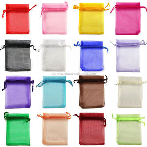 Pochette en <span class=keywords><strong>organza</strong></span> personnalisée bon marché, sac à cordon en maille transparente en <span class=keywords><strong>organza</strong></span>, sac à bonbons pour bijoux - Product Image 6