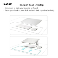 Shenzhen Vente en gros 17 pouces DJ Stand Ordinateur portable Nouveau style de matériau métallique détachable en aluminium