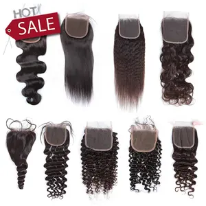 Offre Spéciale Royce Cheveux Eliana Noeuds Blanchis 100% non transformés Vierge de Cheveux Humains 4x4 pouces Naturel Suisse Dentelle Fermeture Pièce