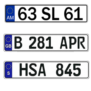<span class=keywords><strong>Plaque</strong></span> d'immatriculation automobile vierge en aluminium gaufré à motif personnalisé, réfléchissante, pour véhicules européens, suisses et américains – Vente chaude - Product Image 1