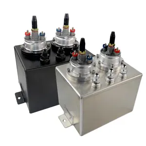 Réservoir de surtension/surtension de carburant 3L à double billette en aluminium avec 2 pièces 044 pompe à carburant argent ou noir PQY-TK84044 - Product Image 1