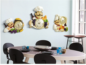 Orologio da <span class=keywords><strong>Parete</strong></span> 3D Chef Retrò in Resina <span class=keywords><strong>per</strong></span> <span class=keywords><strong>Cucina</strong></span> - Product Image 6
