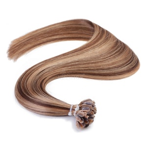Extensions de cheveux humains de qualité supérieure, fabriquées directement en usine, kératine, pointes en <span class=keywords><strong>U</strong></span>, ombrées, Remy, cuticules alignées, cheveux vierges russes, micro-pointes - Product Image 5