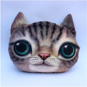 3D peluche chat <span class=keywords><strong>tigre</strong></span> léopard tête coussin en forme d'oreiller pour canapé chaise coussin animal - Product Image 5