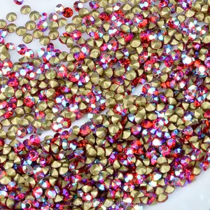 Pointed Foiled Back Resin Crystal Rhinestones For Nails Art