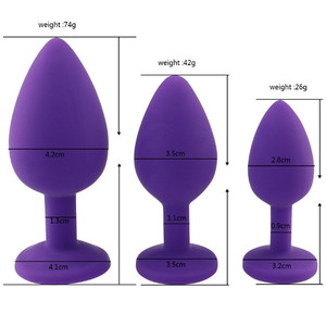 <span class=keywords><strong>Vendita</strong></span> Diretta dalla Fabbrica <span class=keywords><strong>Plug</strong></span> Anale in Silicone Altamente Flessibile 3 Misure Colori Personalizzati Giocattolo per Adulti - Product Image 5
