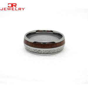 Nouveau design tendance avec anneau en météorite et <span class=keywords><strong>bois</strong></span> de tungstène pour homme - Product Image 3
