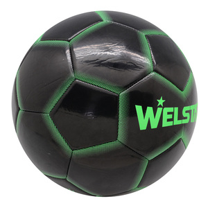 Ballon de football Welstar cousu à la machine, couleur noire et néon, pour la promotion, sports de plein air - Product Image 2