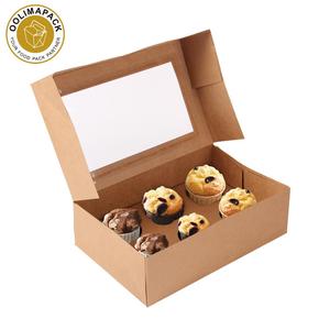 Finestra di Cartone Scatola di Carta Del Bigné di Disegno, di Imballaggio focaccina Piegato Cartone Carino <span class=keywords><strong>Cake</strong></span> Box, Usa E Getta di Nozze 1-6colors 5 formati