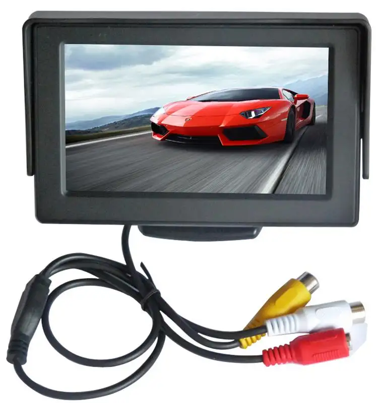 Mini Car Monitor 2ch 4.3 inch TFT 12V car lcd monitor