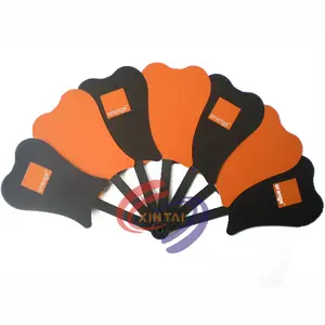 Custom design PP Plastic Hand Fan advertising printed folding fan with low price