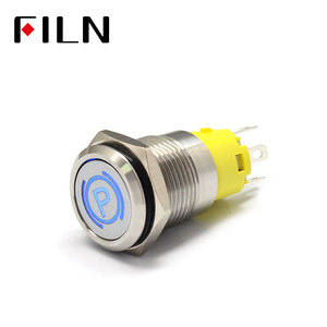 16 Mét 12V LED Bạc Shell Kim Loại <span class=keywords><strong>Push</strong></span> <span class=keywords><strong>Button</strong></span> Chuyển Bảng Điều Khiển Customsymbol Tạm Thời Latching On Off Xe Đua Chuyển Đổi - Product Image 5