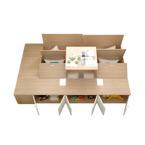 Gỗ Lưu Trữ Thiết Kế Giường Đôi Tủ Quần Áo Máy Tính Bàn Phòng Ngủ Thiết Lập - Product Image 4