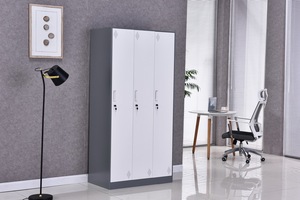 3 puerta galvanizado blanco armario de acero para el personal de la Oficina y los estudiantes de la escuela - Product Image 3