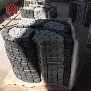 Giá Rẻ Đen Bazan Ngoài Trời Granite Lát Đá/<span class=keywords><strong>Cube</strong></span> Đá Trên Lưới Gạch Ô Tô Sàn Gạch - Product Image 6