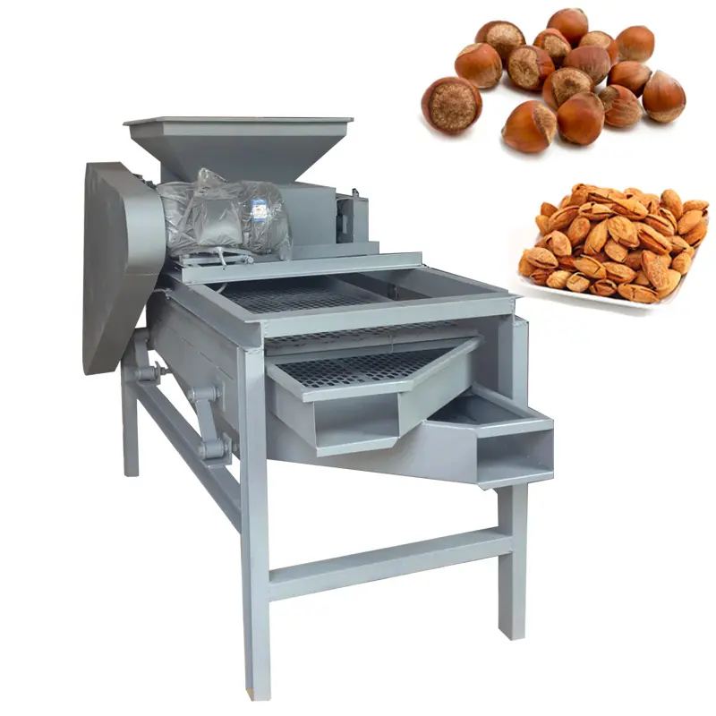 Hot Sale Hazelnut Pecan Nuts Dehulling Cracking Nut Huller Cracker Breaking Almond Shelling Machine almond cracking machine
