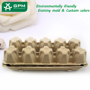 Alta Calidad Cajas De Embalaje De Huevos <span class=keywords><strong>10</strong></span> hoyos pulpa de papel bandeja del huevo - Product Image 5