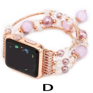 Di lusso 38 MILLIMETRI 40 MILLIMETRI 42 MILLIMETRI 44 MILLIMETRI Elastico Stretch Fasce di Perle Agata Naturale Della Vigilanza <span class=keywords><strong>Cinturino</strong></span> di Ricambio Per <span class=keywords><strong>Apple</strong></span> della vigilanza della Fascia Del Braccialetto - Product Image 2