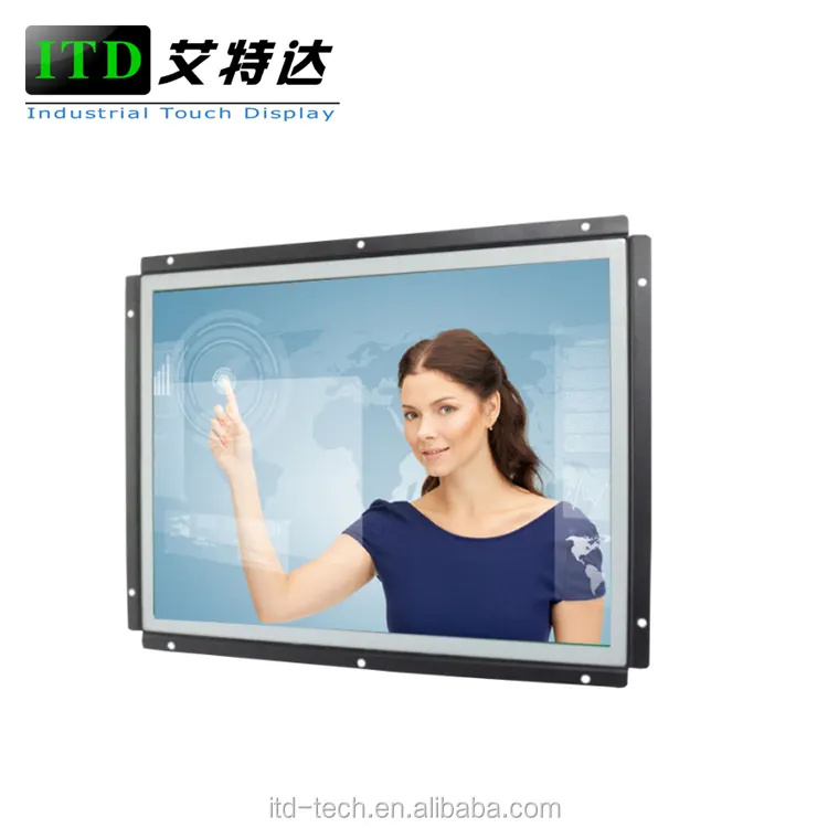15 Inch 17 Inch 19 Inch Open Frame Lcd Monitor Met Resistive/Ir/Pcap/Saw Touch screen