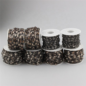 CH-D19 caldo champagne <span class=keywords><strong>rosario</strong></span> catene, vendita calda cz perline con filo arrotolato <span class=keywords><strong>rosario</strong></span> <span class=keywords><strong>catena</strong></span>, <span class=keywords><strong>catena</strong></span> a maglie gioielli che fanno all'ingrosso - Product Image 6