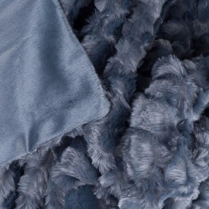 <span class=keywords><strong>Couverture</strong></span> en <span class=keywords><strong>fourrure</strong></span> <span class=keywords><strong>imitation</strong></span> vison double couche en polaire sherpa de haute qualité, gris - Product Image 2