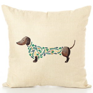 Bauernhaus Moderne Einfache nette hund gedruckt Baumwolle Leinen Sackleinen Platz Kissen Abdeckungen für Sofa - Product Image 3
