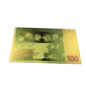 Personnaliser Acceptable Nouveaux Produits 5/<span class=keywords><strong>20</strong></span>/100 <span class=keywords><strong>Euro</strong></span> Feuille D'or Pur Plaqué Billets - Product Image 5