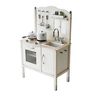 Per bambini in legno bianco latte MINI cucina giocare set smart cucina mobili