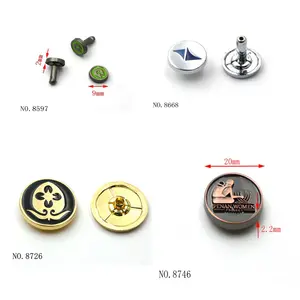 Customize Die Cast Metal Rivets Decorative Epoxy Rivets Bag Accessories Logo Rivets