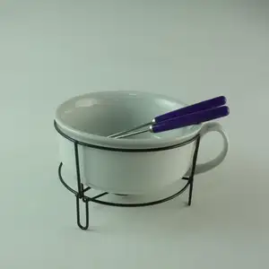 Keramische Chocolade Fondue Set Kaas Fondue Dippers Keramische Kaasfondue Pot Porselein Met Vorken