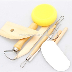 Vente chaude 8 pièces poterie argile céramique outils ensemble cire sculpture sculpture modélisation <span class=keywords><strong>Sculpey</strong></span> outils poterie et argile Sculpture outils - Product Image 4