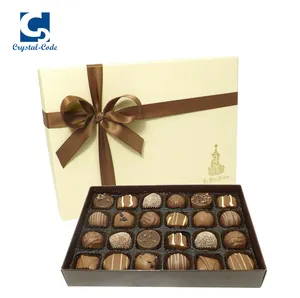 Custom favorable empty chocolate paper gift box with recycled materials